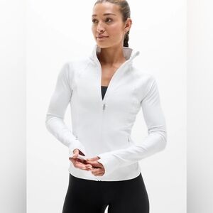 Athleta White Full-Zip Performance Jacket